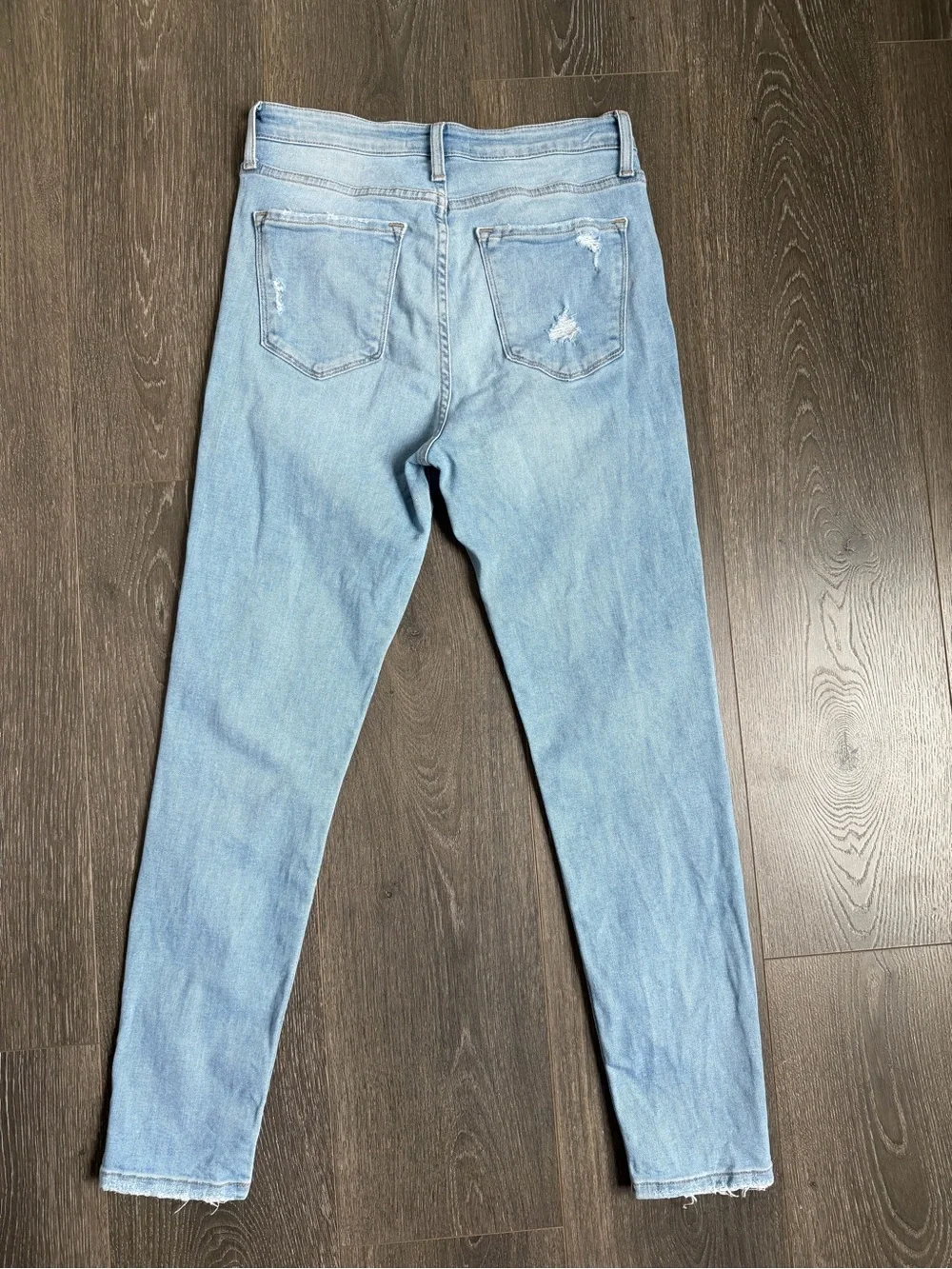 Women’s Light Blue Distressed Skinny Jeans Y2K - Picture 3 of 8